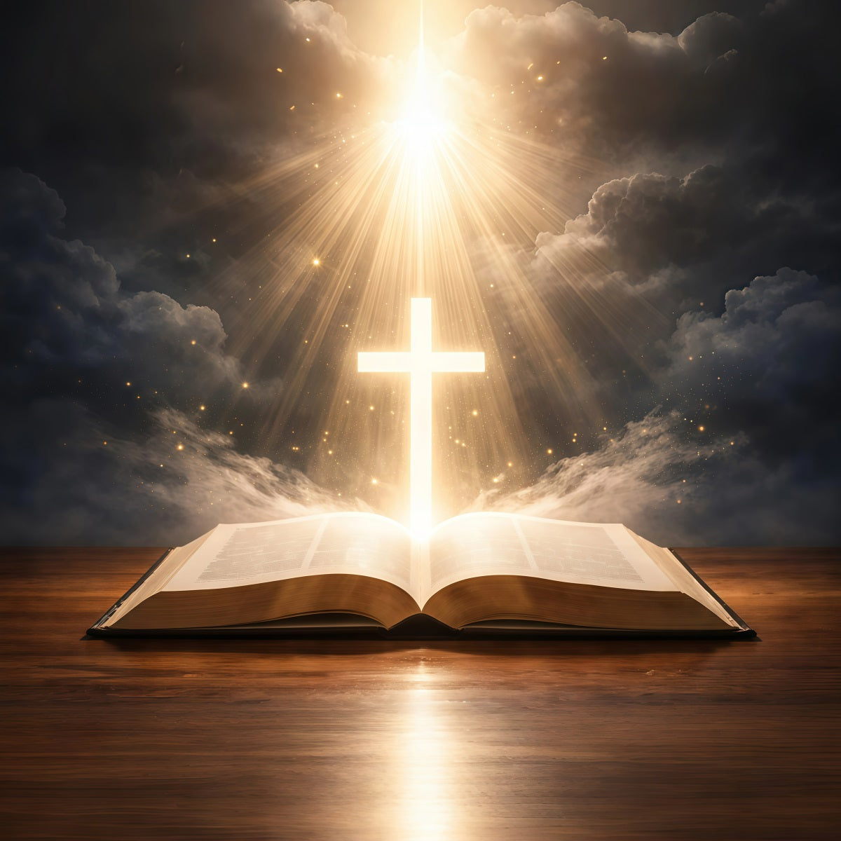 Easter Backdrop Church Glorious Cross Holy Book Easter Photography Backdrop GQ61-3