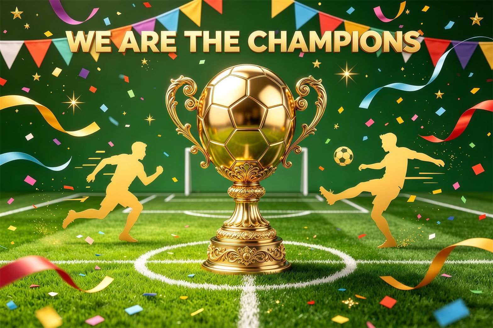 2026 Soccer Watch Party Backdrop Champions Football World Trophy Championship Viewing Party Backdrop GQ64-45