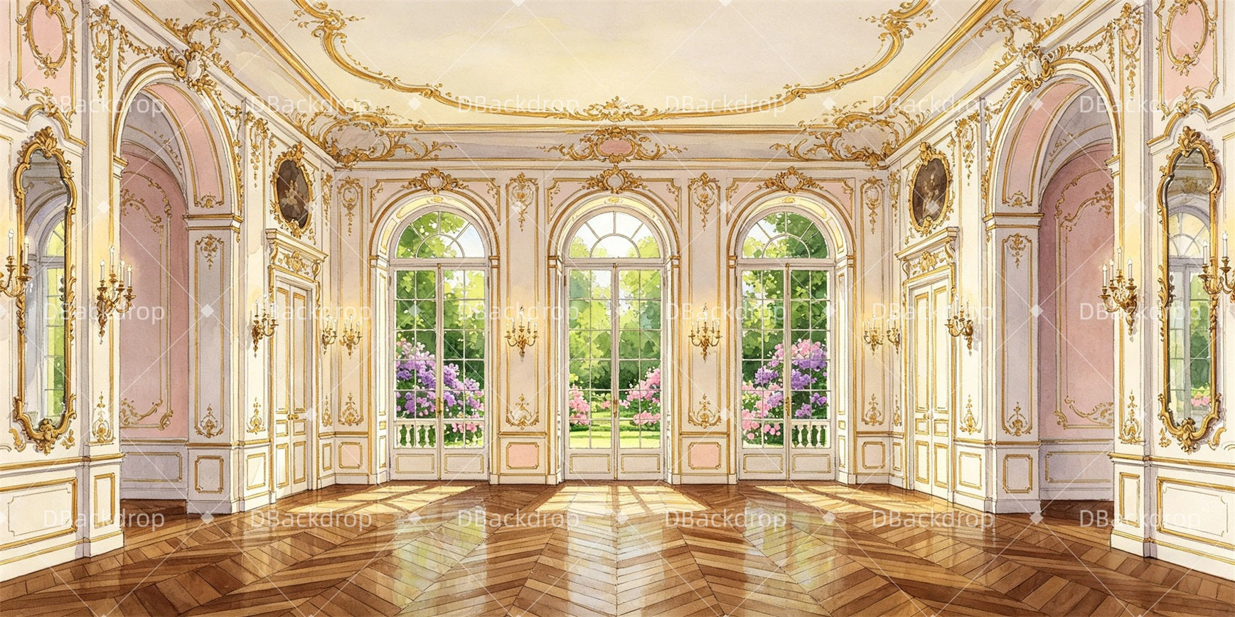 Dance Backdrops Garden Ballroom Professional Stage Backdrops GQ65-T23
