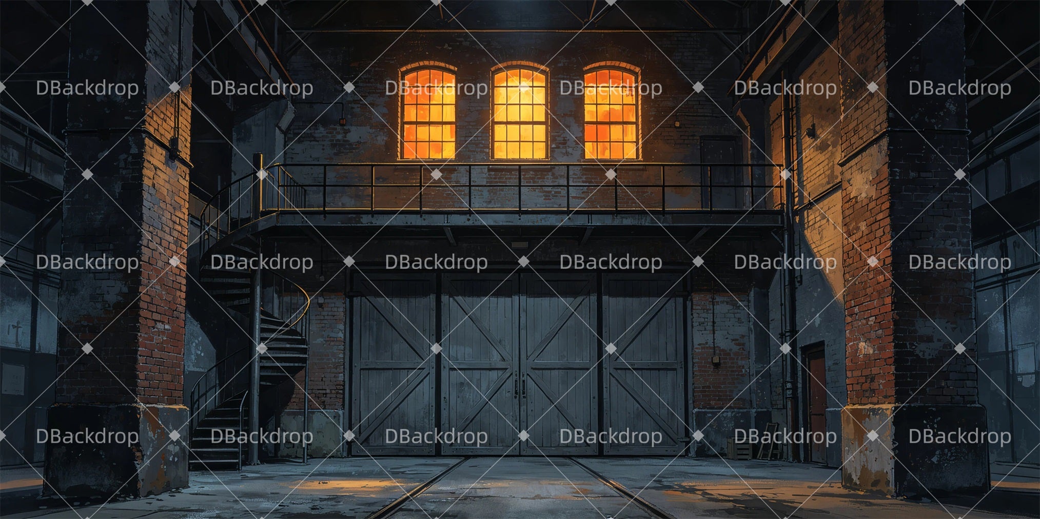 Large Stage Backdrops Industrial Warehouse Backdrop For Theater GQ66-T10
