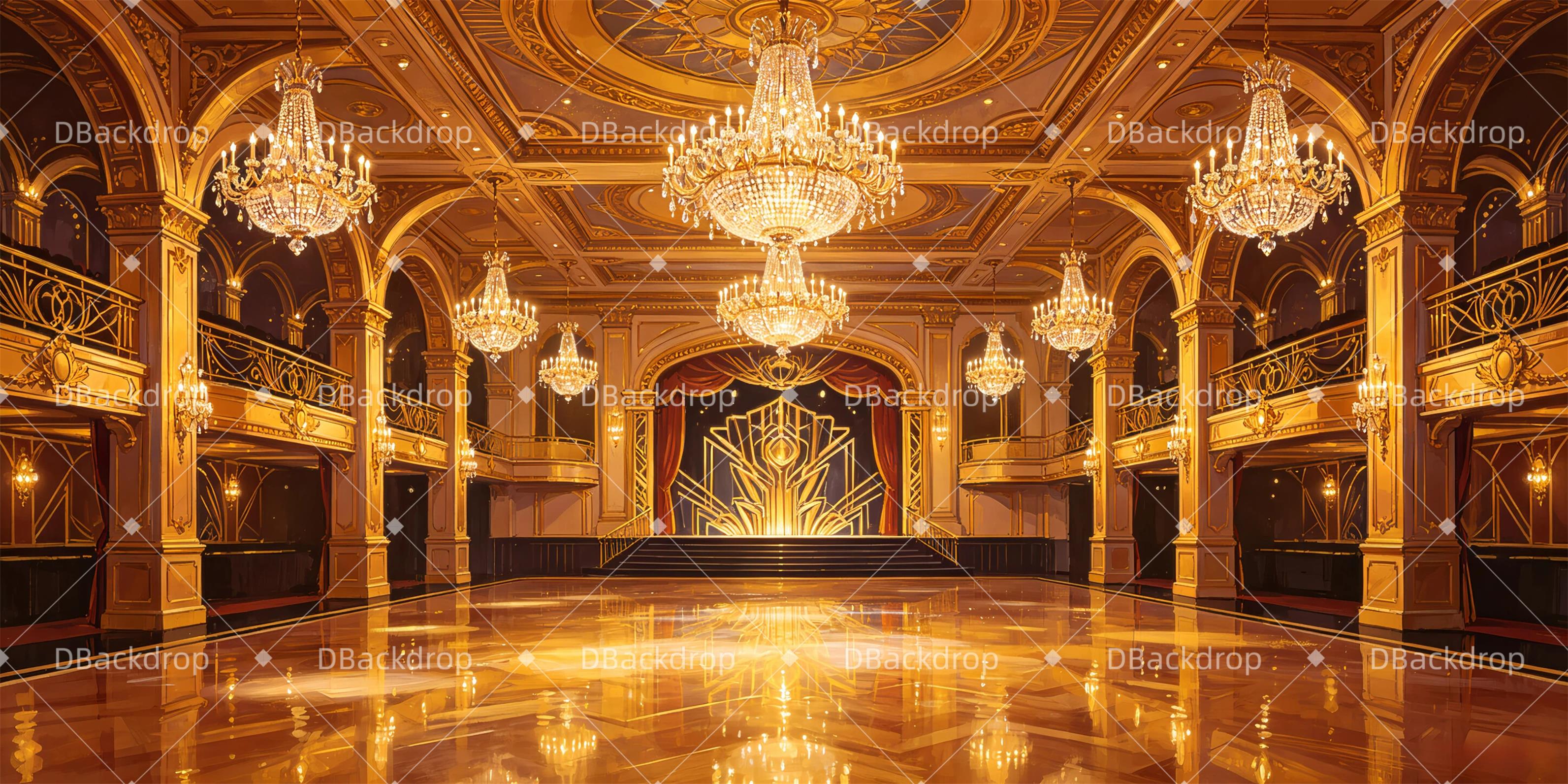Theater Stage Backdrops Society Ballroom Dance Recital Backdrops GQ66-T16