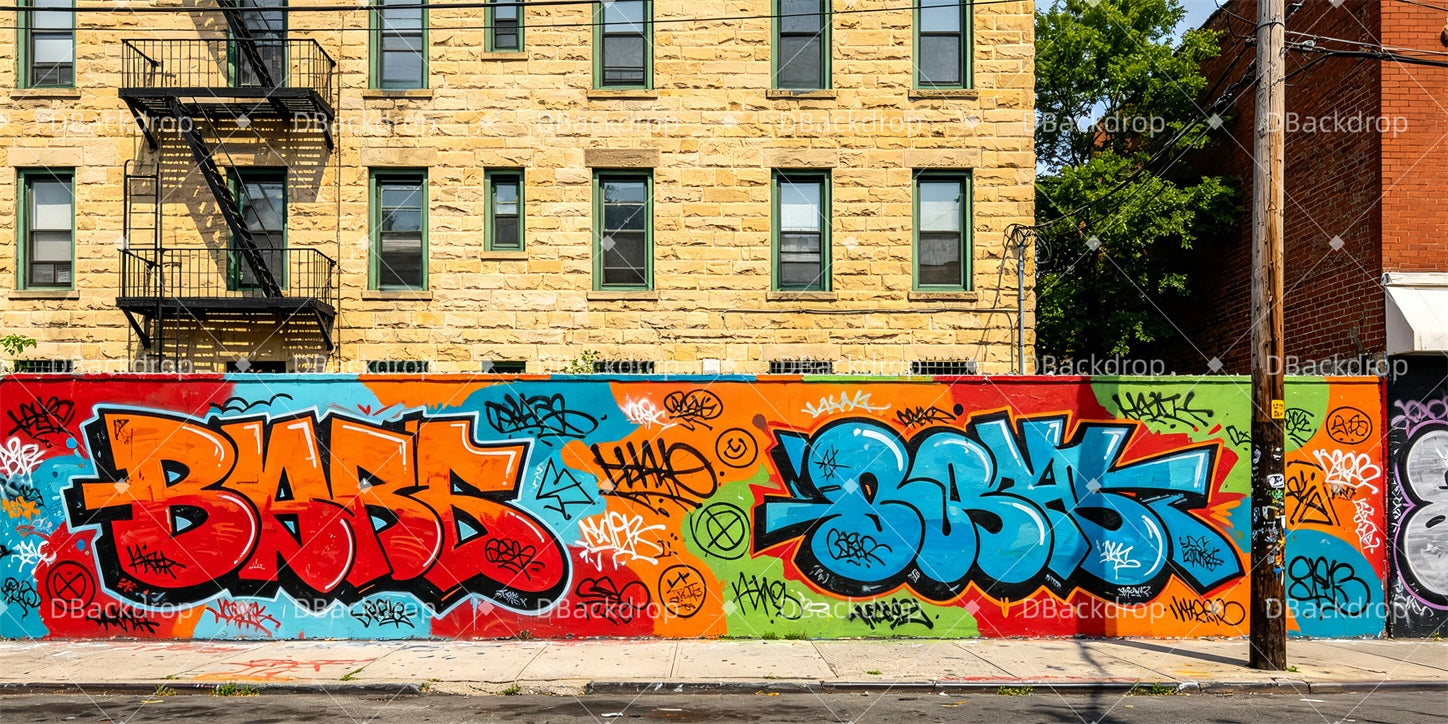 Stage Backdrops Street Graffiti Wall Performance Backdrops GQ66-T2