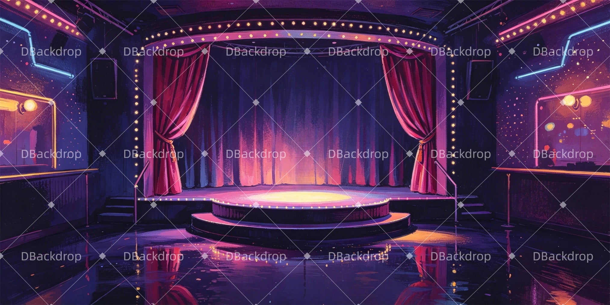 Theater Backdrops London Nightclub Broadway Stage Backdrop GQ66-T25