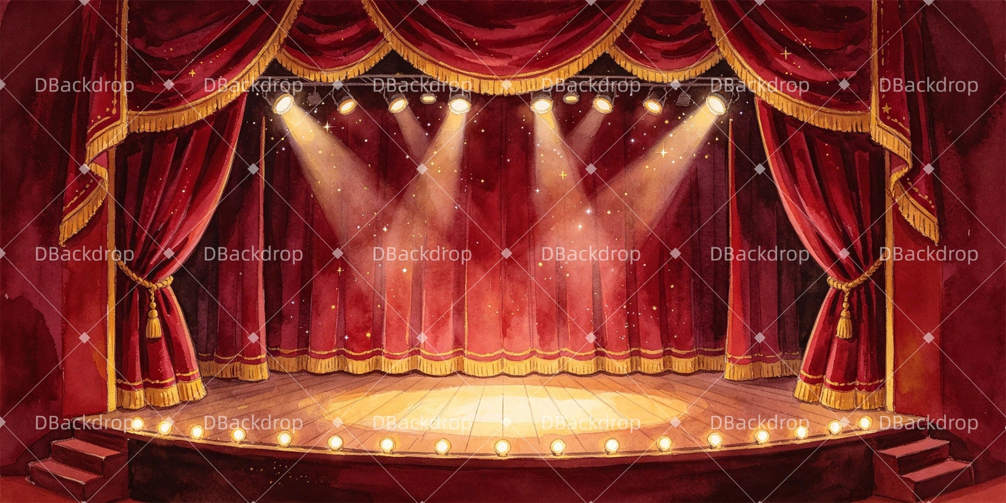 Musical Backdrops Drag Performance Stage School Play Backdrops GQ66-T26