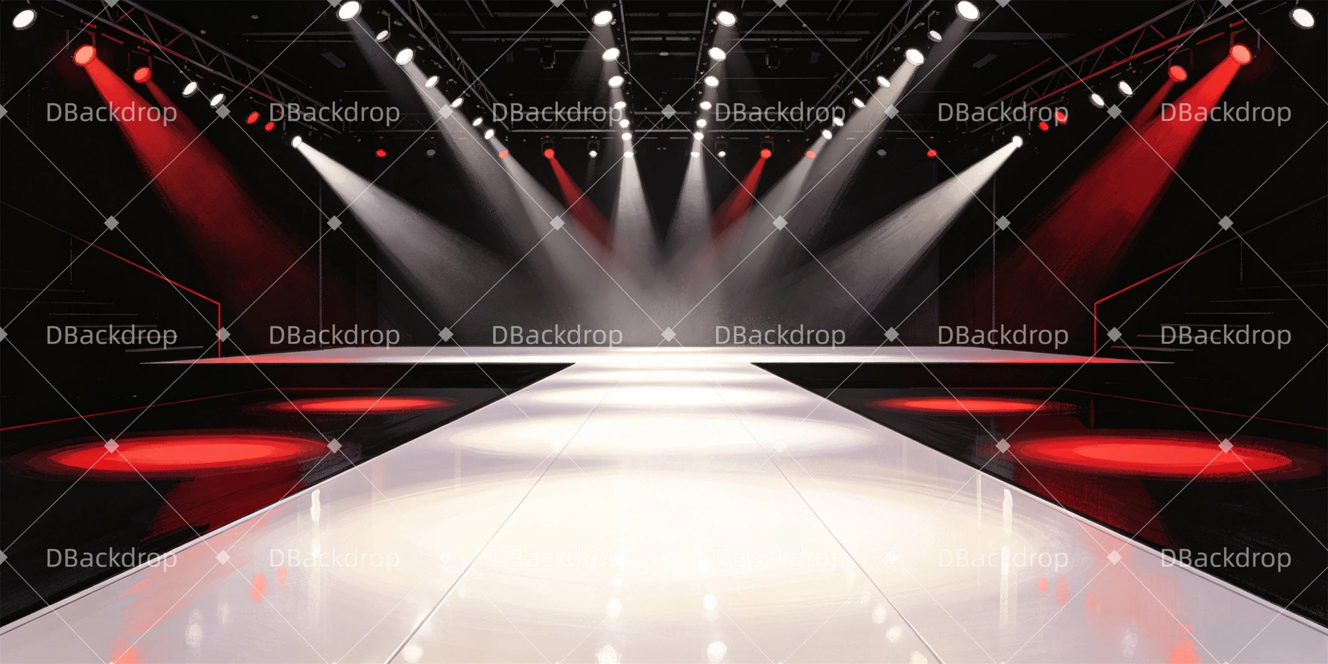Broadway Stage Backdrop Milan Fashion Runway Performance Backdrop GQ66-T28
