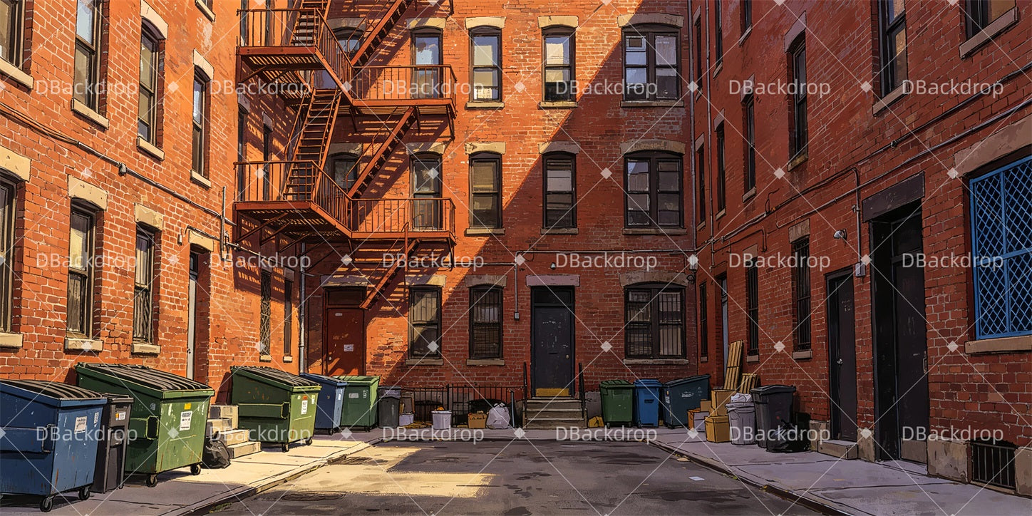Theater Backdrop City Back Alley Stage Backdrop Ideas GQ66-T3