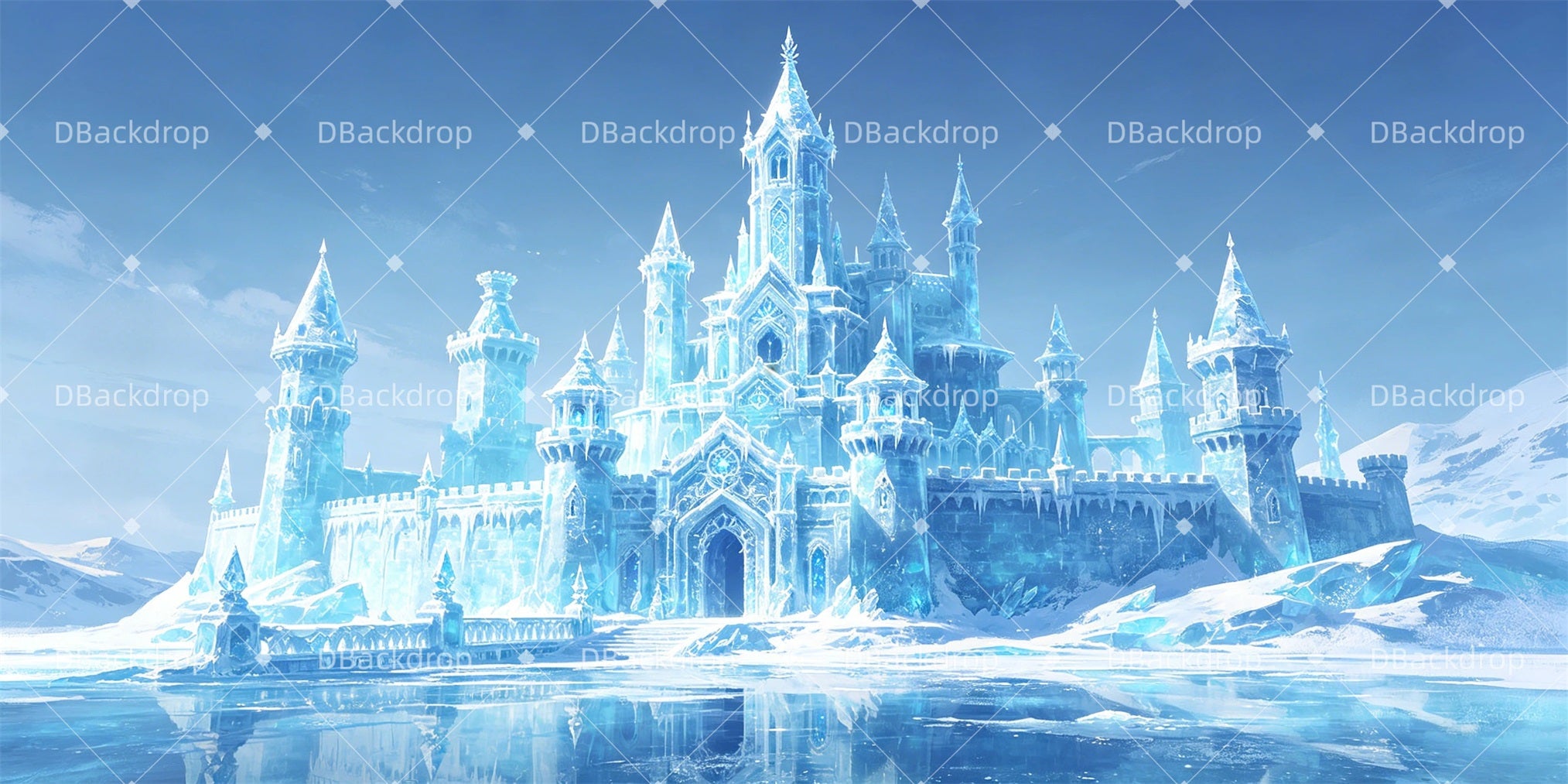 Movie Theater Backdrop White Witch Castle School Play Backdrops GQ66-T43