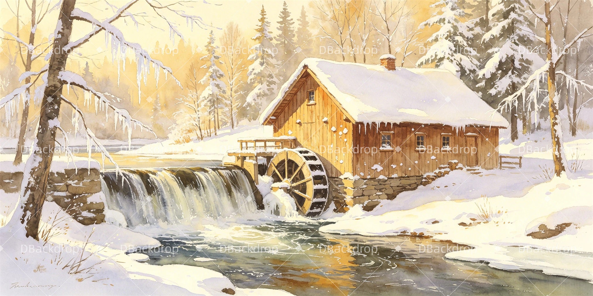 Theater Stage Backdrop Beavers' Dam House Performance Backdrop GQ66-T49