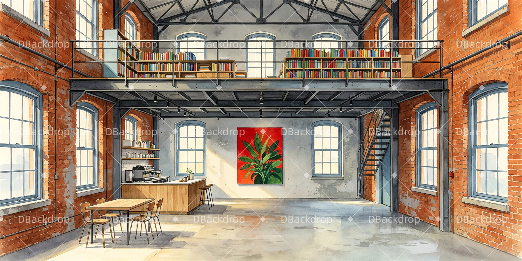 Stage Backdrop Ideas Modern Loft Performance Backdrops GQ66-T7