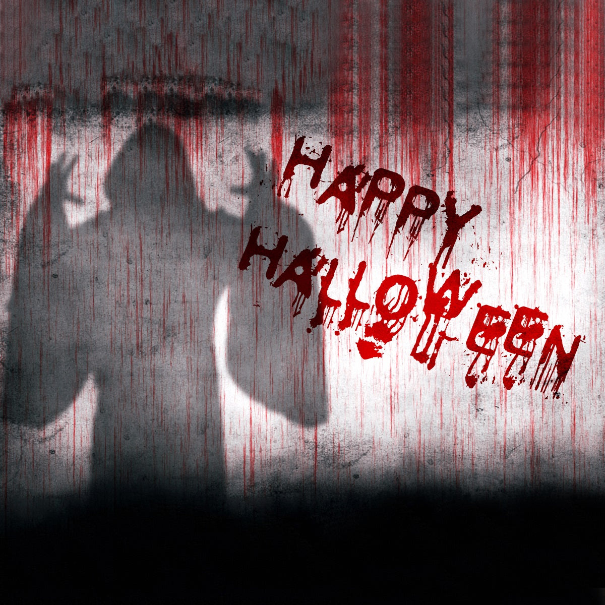 Happy Halloween Backdrop Bloody Shadow Horror Wall Garage Door Banner GQ67-29