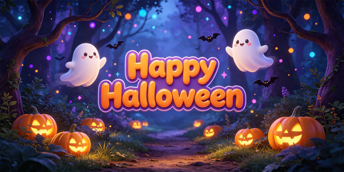 Cute Halloween Garage Door Decor Ghost Pumpkin Forest Outdoor Halloween Garage Door Banner GQ67-64-2 car