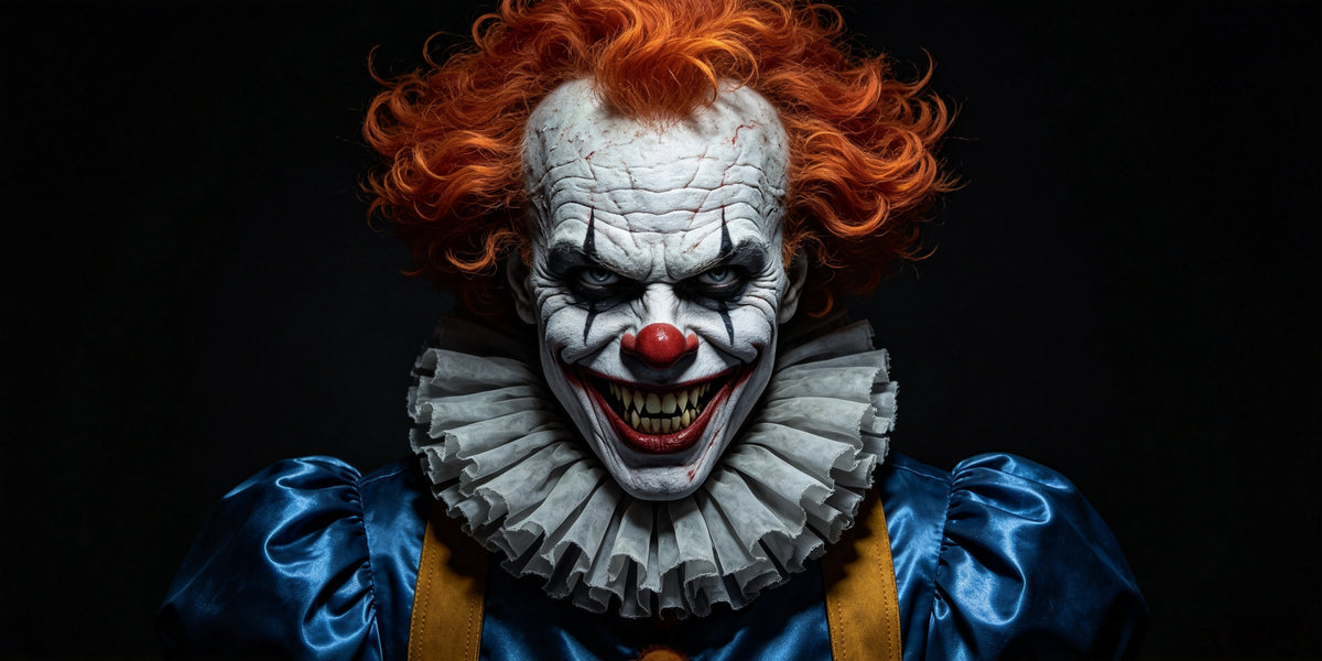 Clown Halloween Garage Door Cover Sinister Redhaired Halloween Garage Door Decor GQ67-77-2 car