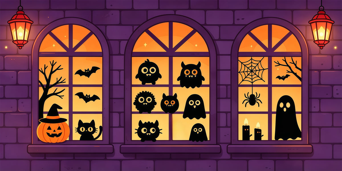 Bat Halloween Garage Door Cover Cute Monster Window Display Halloween Outdoor Garage Decorations GQ68-10-2 car