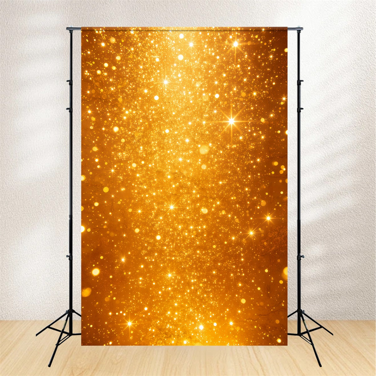 Christmas Bokeh Backdrop Golden Glitter Light Burst Christmas Wall Backdrops GQ69-36
