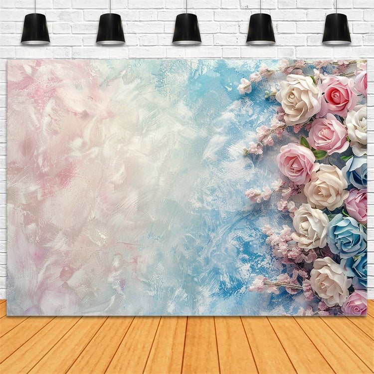 Fine Art Photography Backdrops Dreamy Soft Roses Backdrop GTY-61