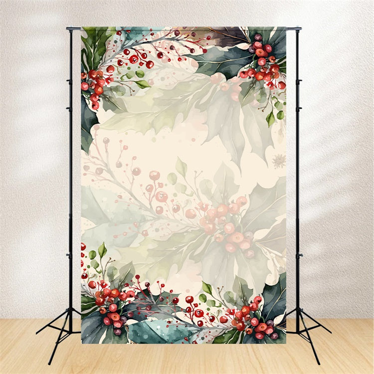 Backdrops Fine Art Festive Red Berry Elegance Backdrop GTY-79