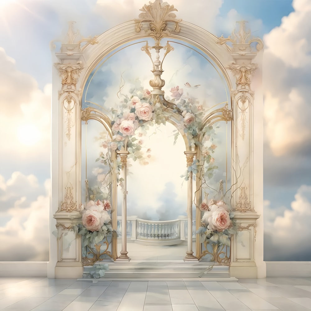 Fine Art Photography Backdrop Ornate Vintage Bloom Backdrop GTY-97