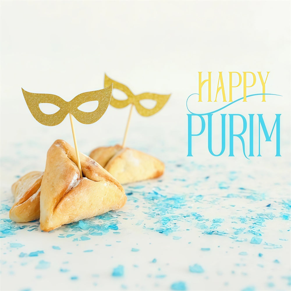Purim Backdrop Elegant Purim Cookie Mask Backdrop GTY3-10