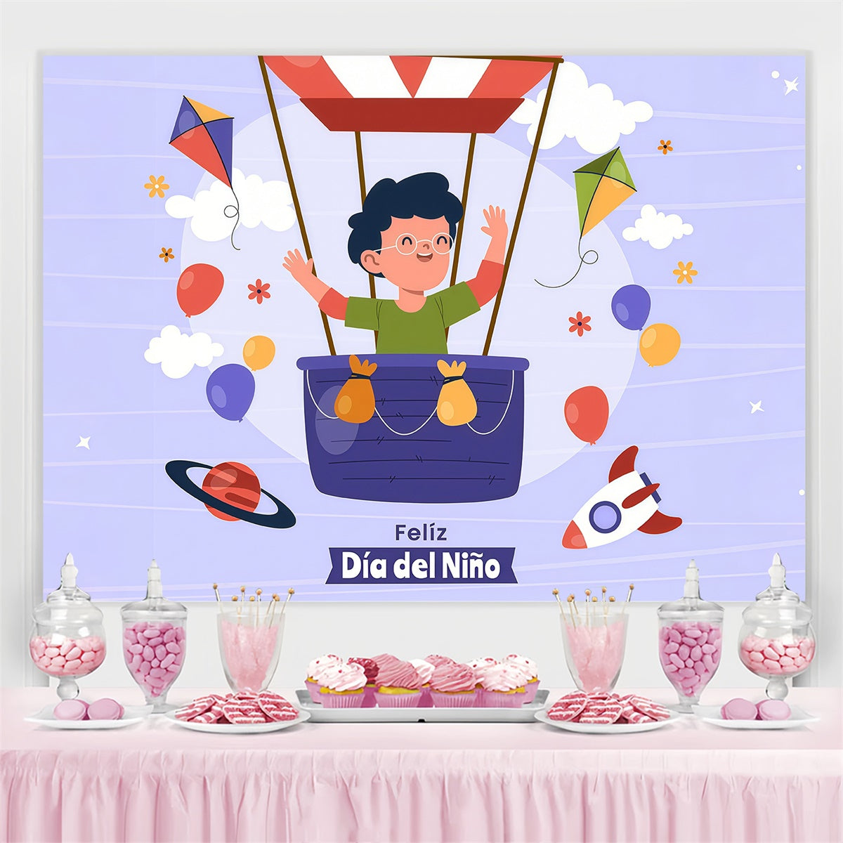 Mexican Children's Day Backdrop Flying High Adventure Backdrop GTY3-137
