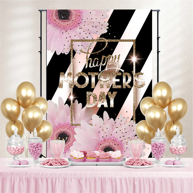 Happy Mother's Day Backdrop Chic Fashion Glitter Backdrop GTY3-147