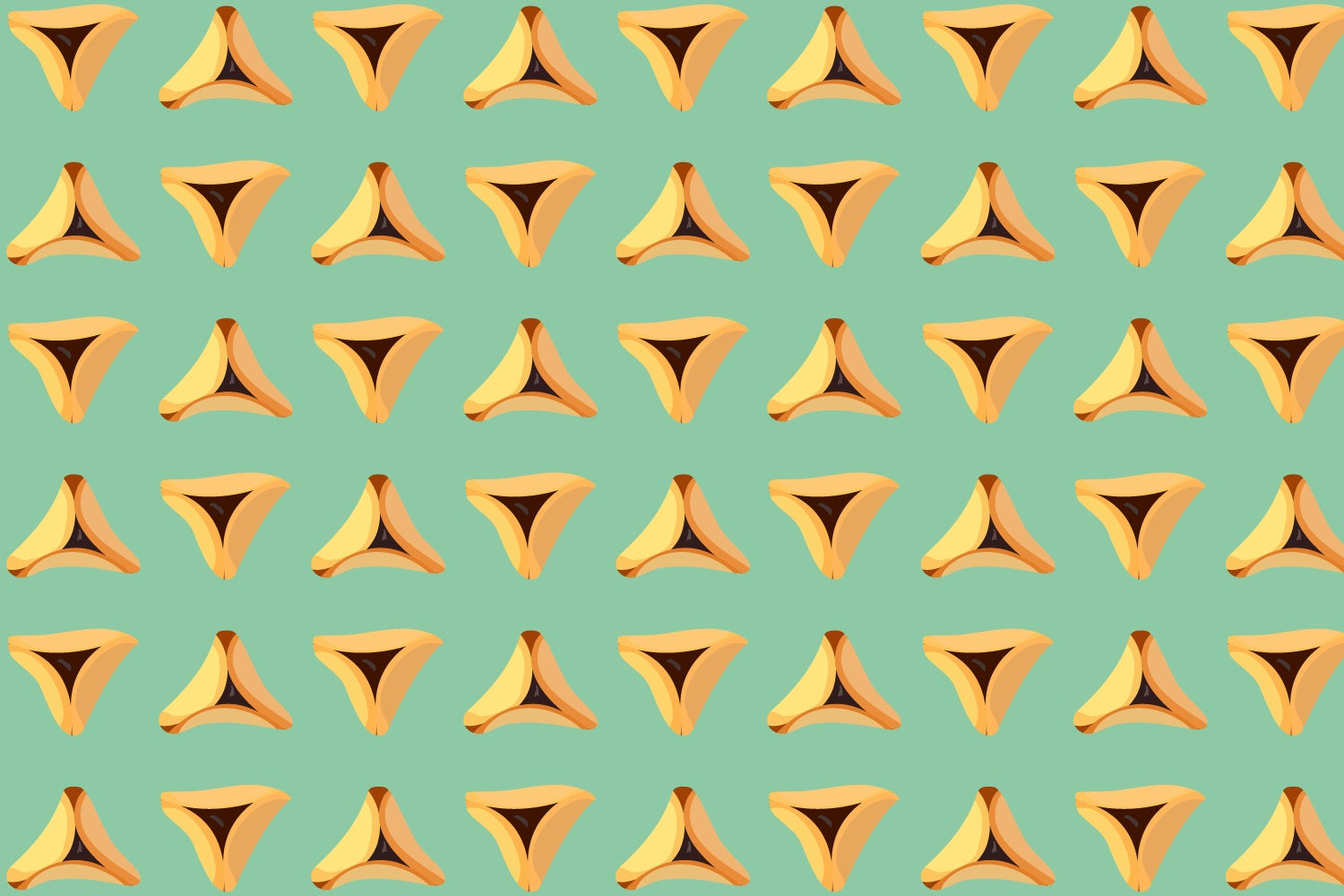 Purim Backdrop Festival Dessert Pattern Green Backdrop GTY3-17