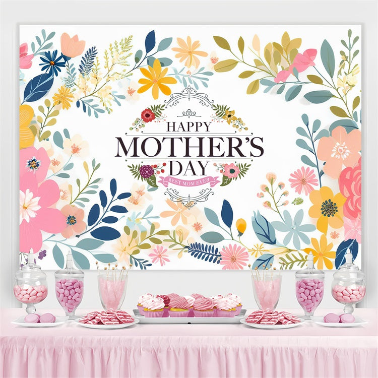Mothers Day Backdrop Ideas Delicate Flower Frame Customized Backdrop GTY3-220