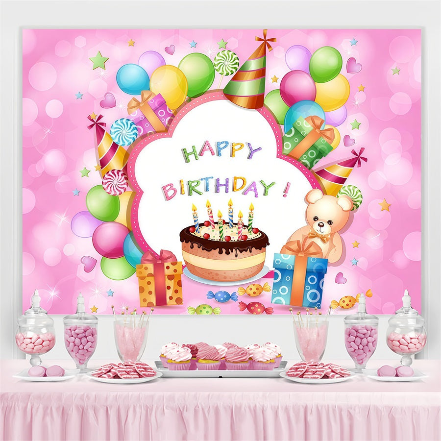 Happy Birthday Backdrop Cartoon Party Kids Custom Backdrop GTY3-250