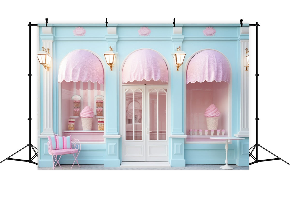 Summer Backdrops Pastel Dessert Store Summer Backdrop GTY3-296