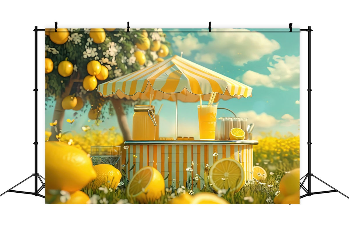 Lemon Backdrop Lemon Tree Sunshine Market Backdrop GTY3-299