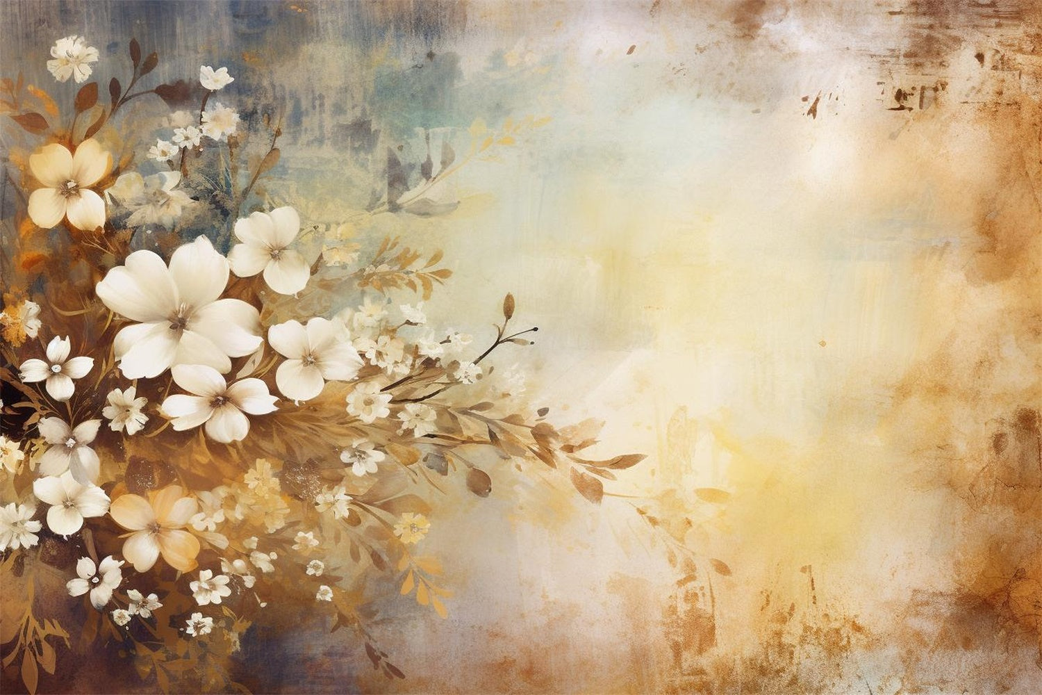 Headshot Backdrops Rustic Floral Fade Backdrop GTY3-347