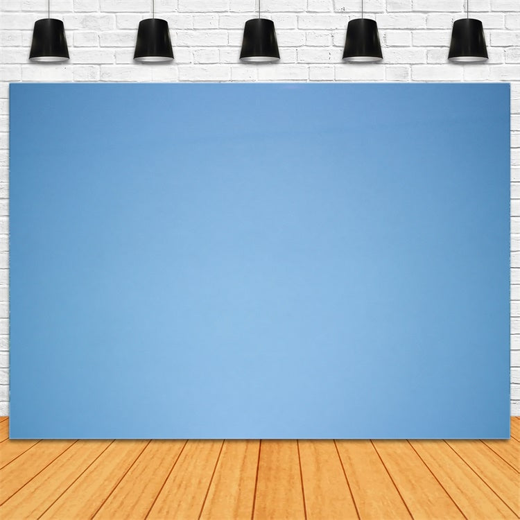 Blue School Photo Backdrop Light Azure Matte Tone Backdrop GTY3-371