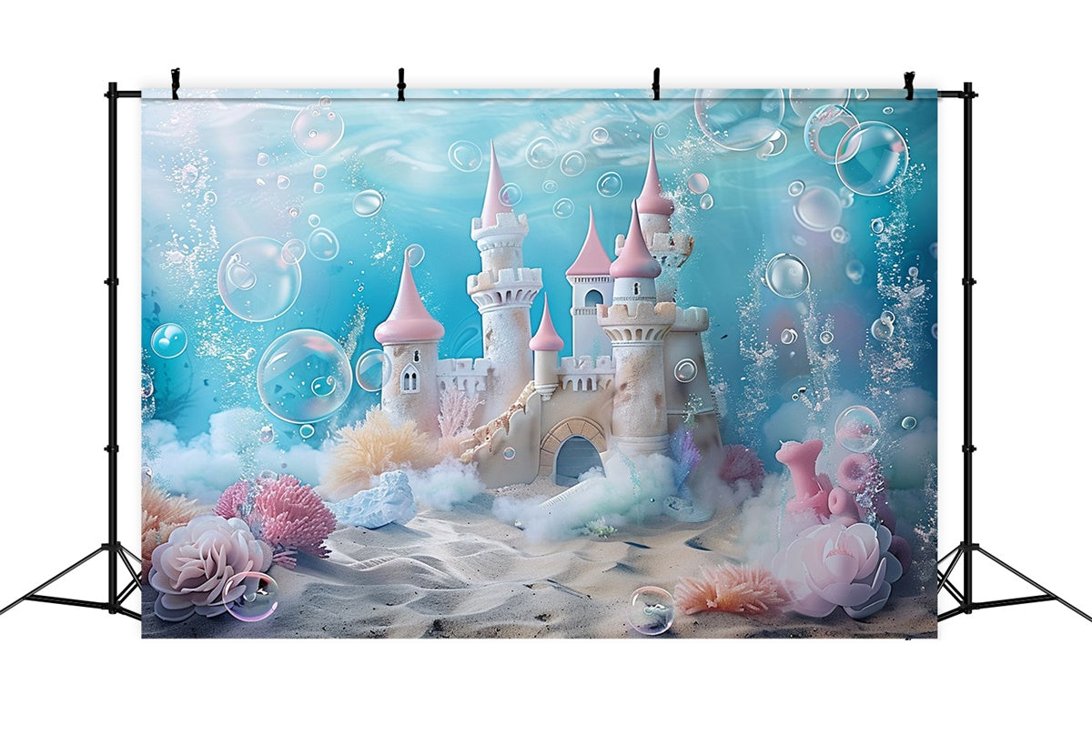 Summer Backdrop Underwater Mermaid Castle Dream Backdrop GTY3-387
