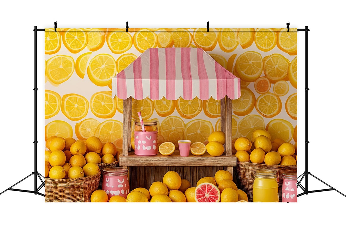 Lemon Backdrop Fresh Lemon Sweet Stand Summer Backdrop GTY3-400