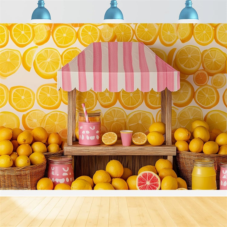 Lemon Backdrop Fresh Lemon Sweet Stand Summer Backdrop GTY3-400