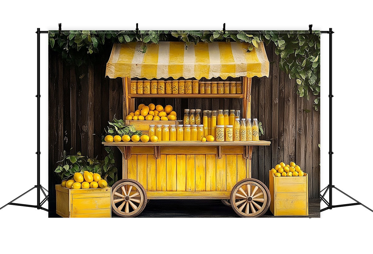 Lemon Backdrop Lemon Vintage Juice Stand Summer Backdrop GTY3-401