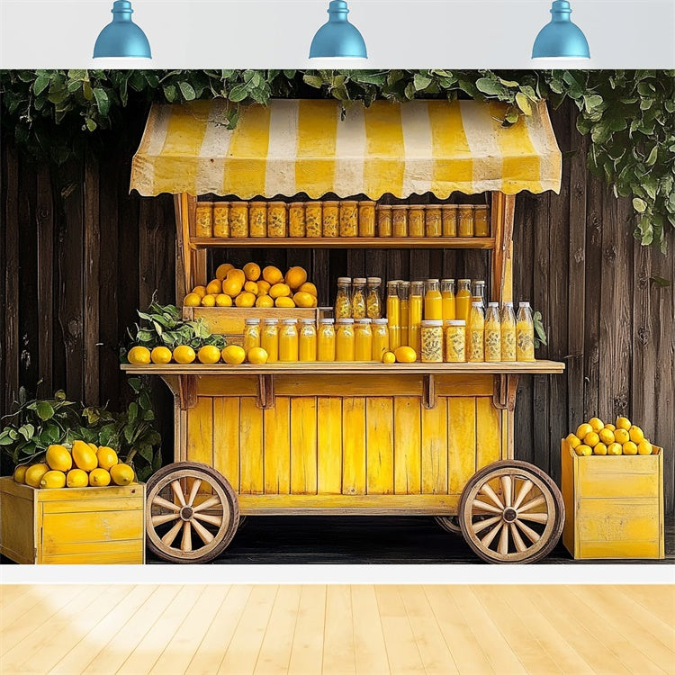 Lemon Backdrop Lemon Vintage Juice Stand Summer Backdrop GTY3-401