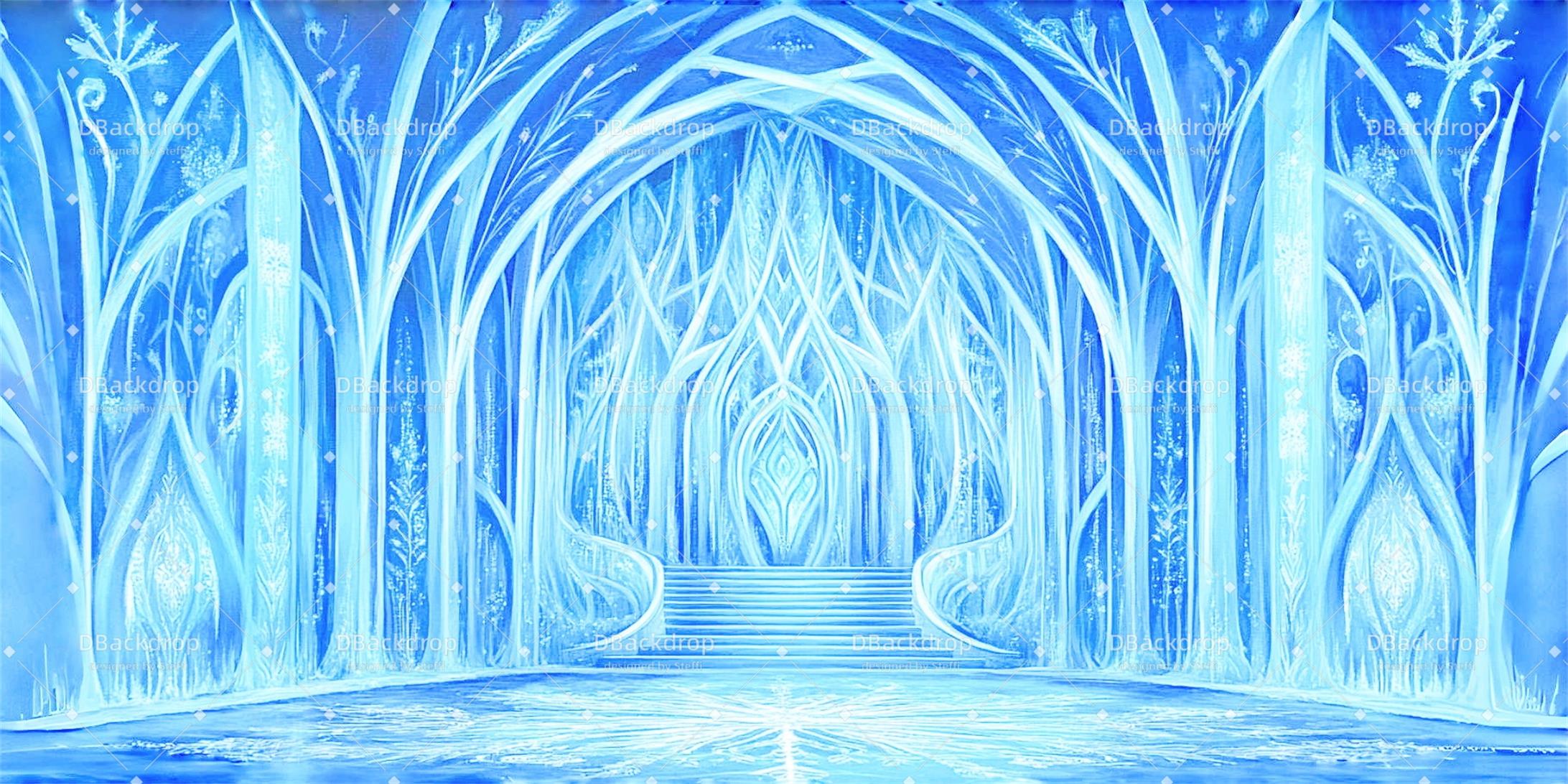 Stage Scenery Backdrops Ice Castle Interior Backdrop for Theater Play CSH59-T46