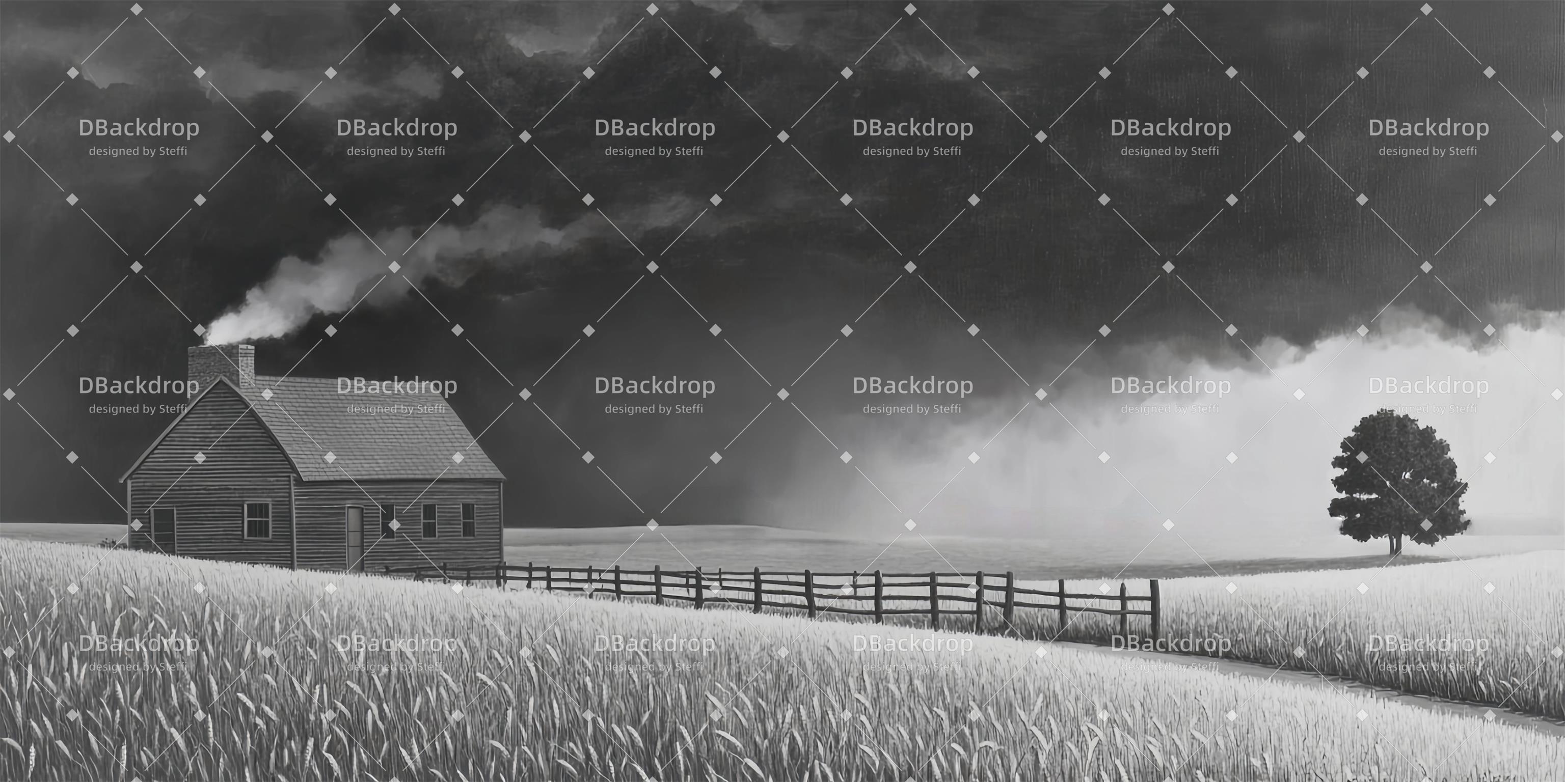 Stage Backdrop Kansas Farm Theater Backdrops for Sale CSH59-T91