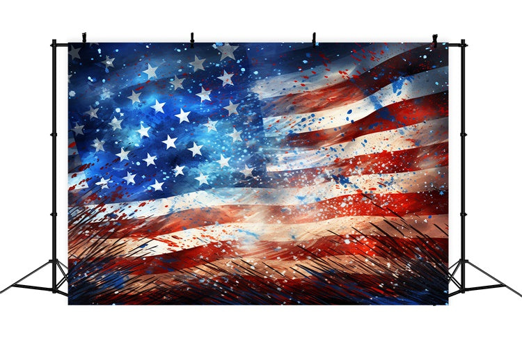 American Flag Backdrops Abstract Artistic Design Backdrop LXX1-194