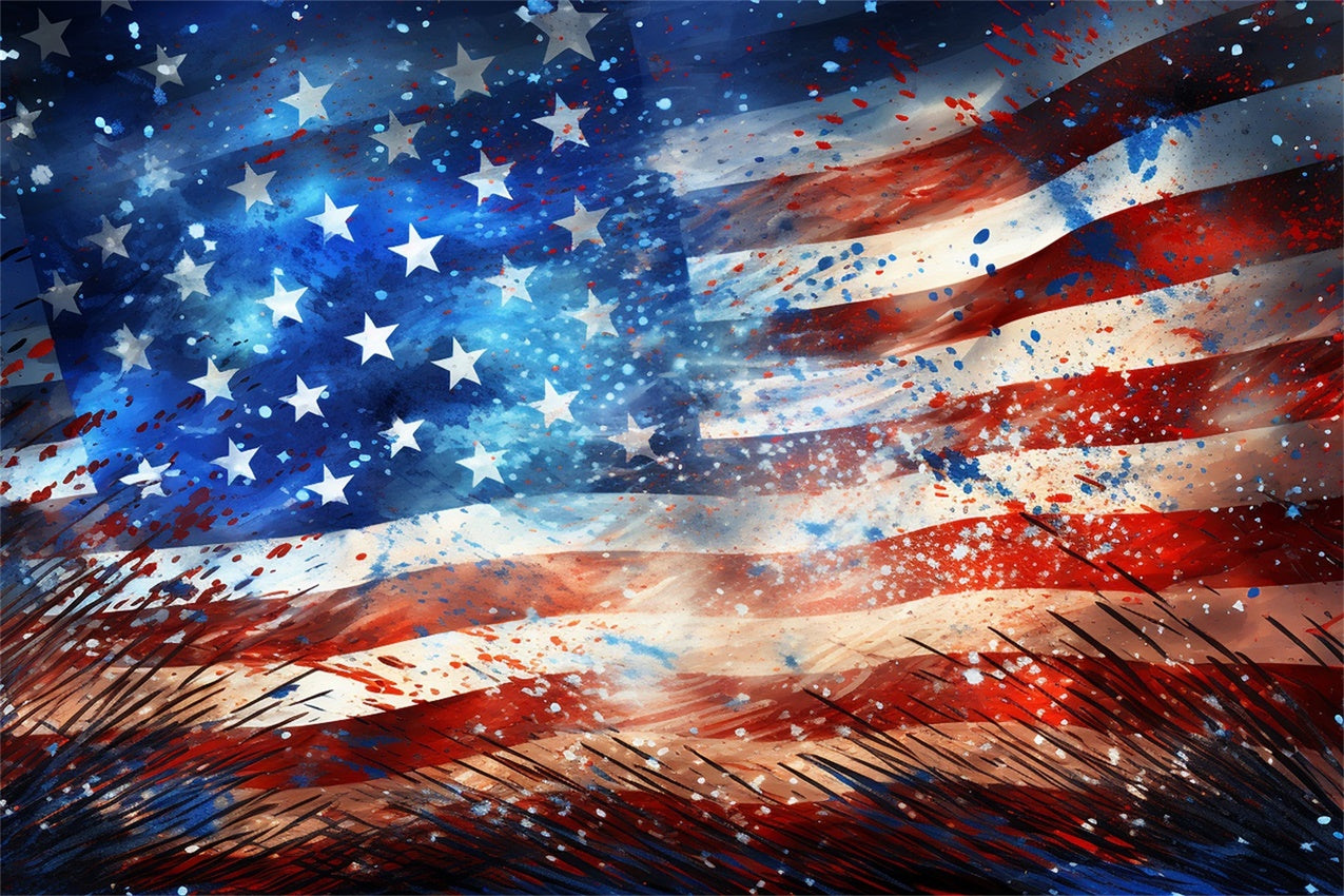 American Flag Backdrops Abstract Artistic Design Backdrop LXX1-194
