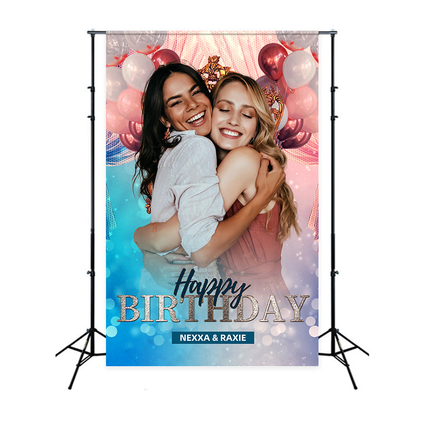 Customized Backdrop For Birthday Chic Balloon Celebration Backdrop LXX1-228
