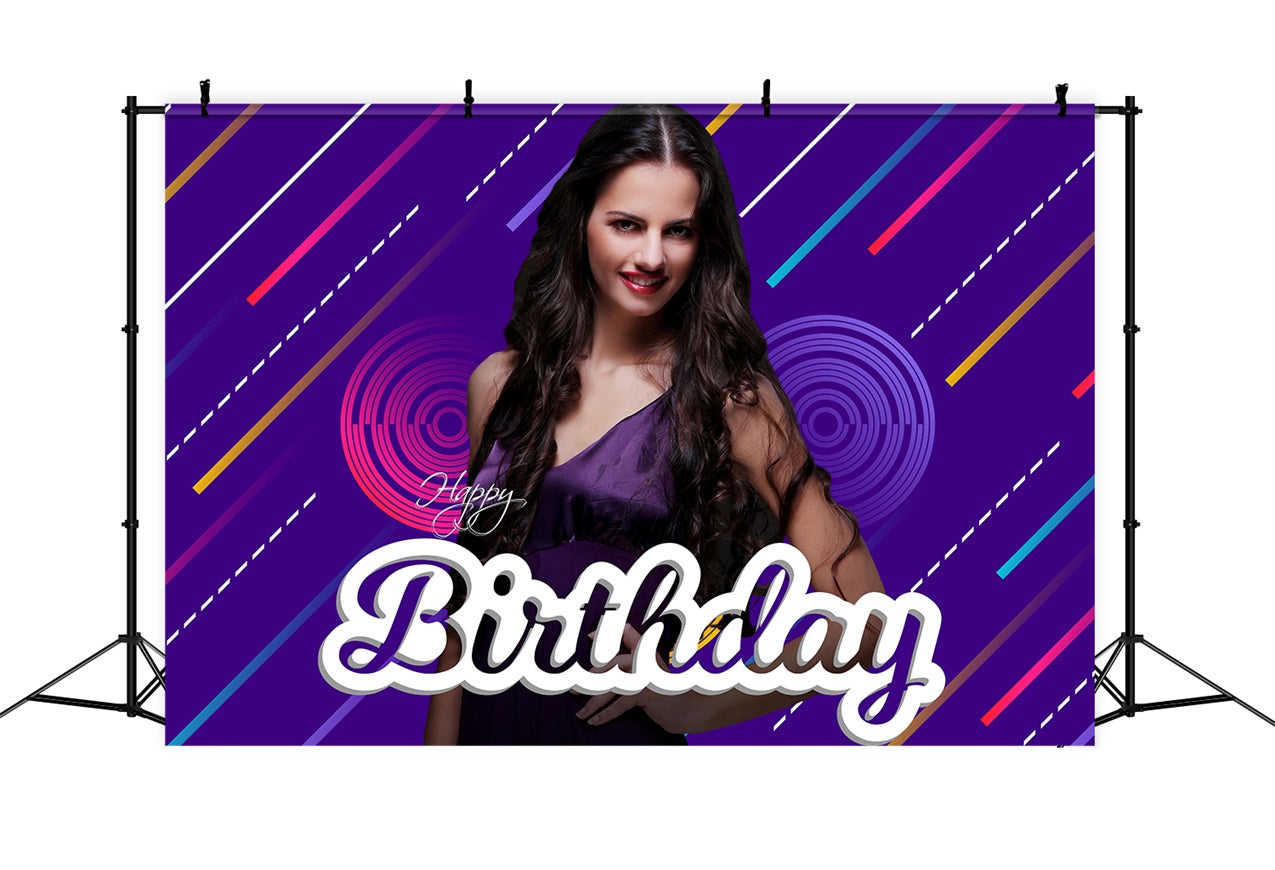 Customized Backdrop For Birthday Purple Charm Photography Backdrop LXX1-235