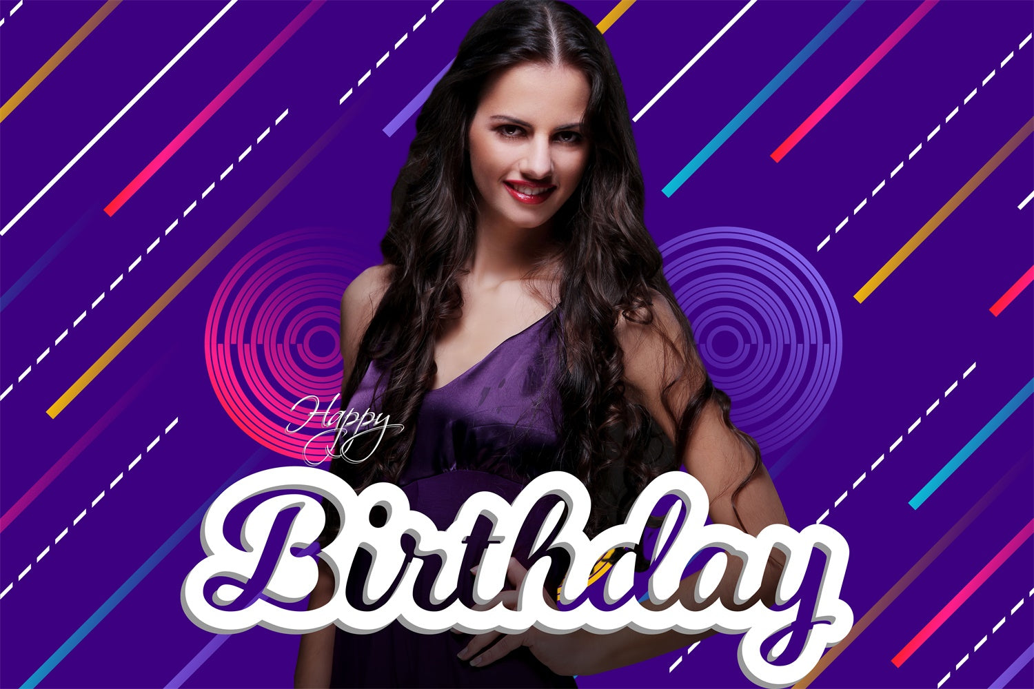 Customized Backdrop For Birthday Purple Charm Photography Backdrop LXX1-235