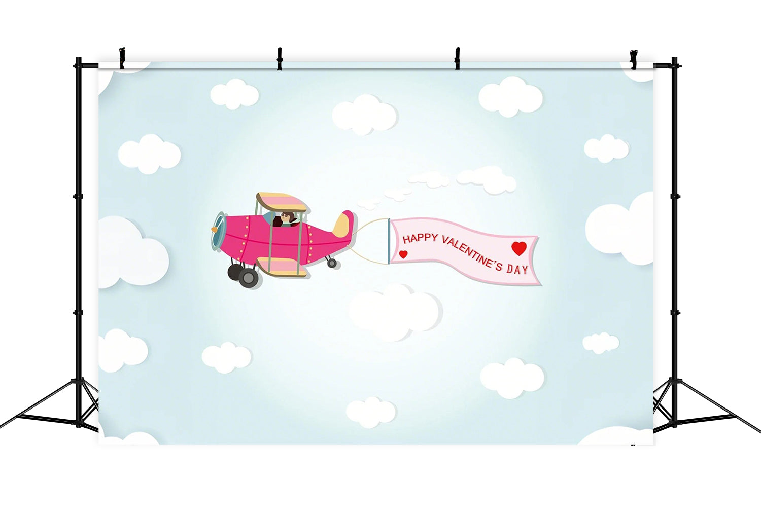Cloud Photo Backdrop Valentine's Day Skywriting Backdrop LXX1-334