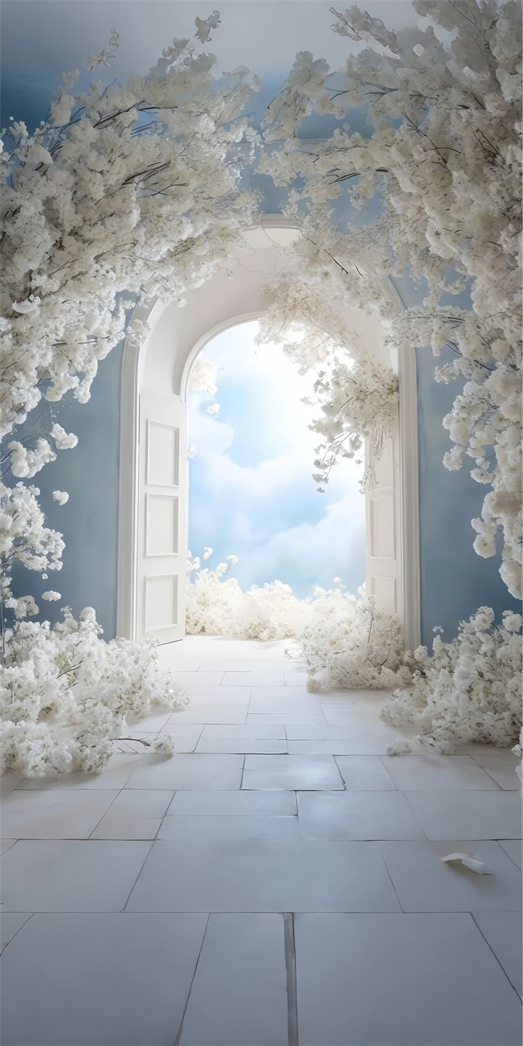 Floral Photography Backdrops Romantic Garden Sky Arch Sweep Backdrop LXX2-271