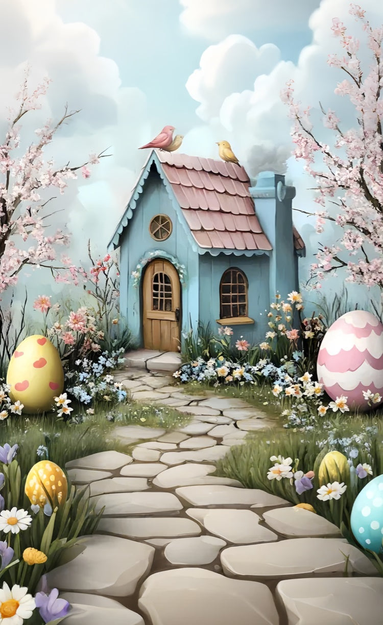 Easter Backdrops Ideas Easter Cottage Cherry Blossom Sweep Backdrop LXX2-304