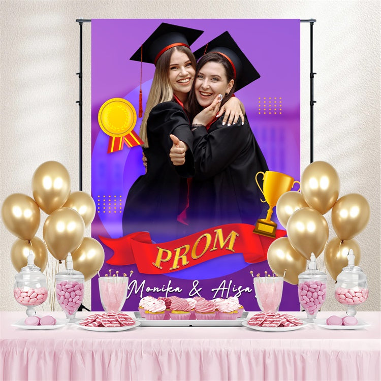 Prom Backdrop Ideas Victory Medal Graduation Party Custom Backdrop LXX3-149