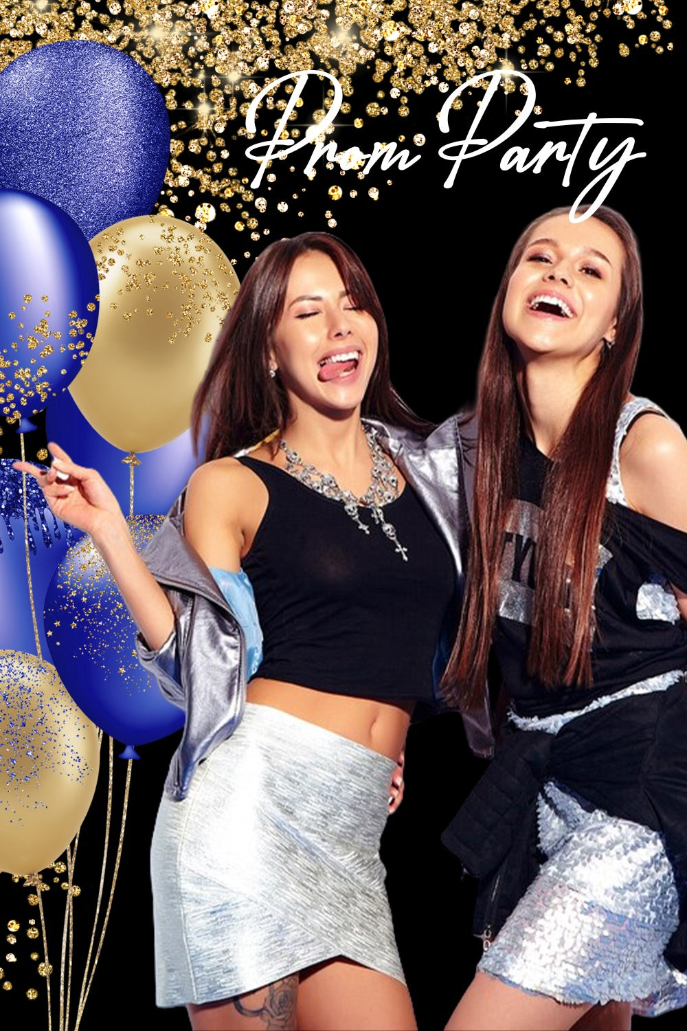 Prom Backdrop Sparkling Balloons Graduation Party Customized Backdrop LXX3-165