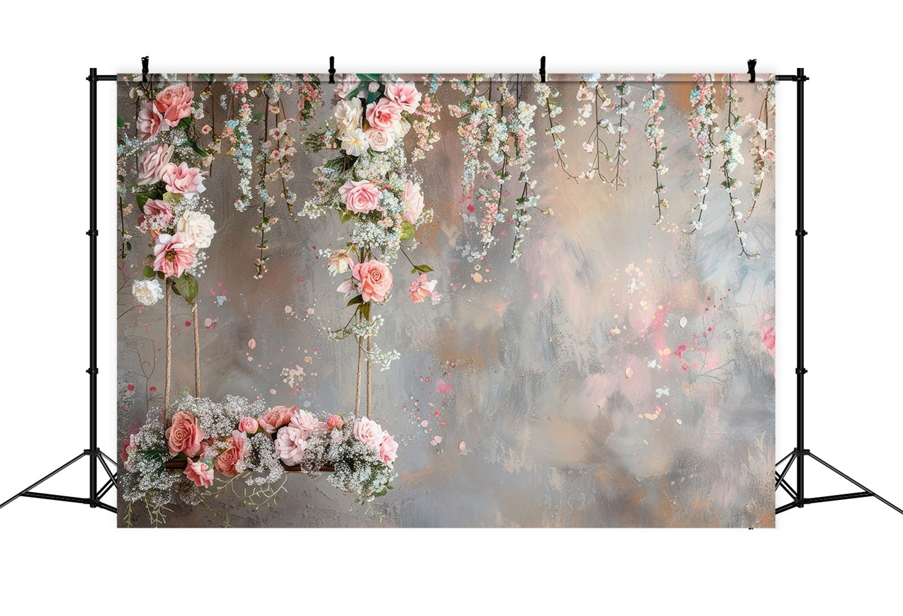 Mothers Day Backdrops Swing Floral Photography Backdrop LXX3-38
