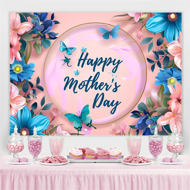 Mothers Day Photo Backdrop Charming Floral Frame Custom Backdrop LXX3-56